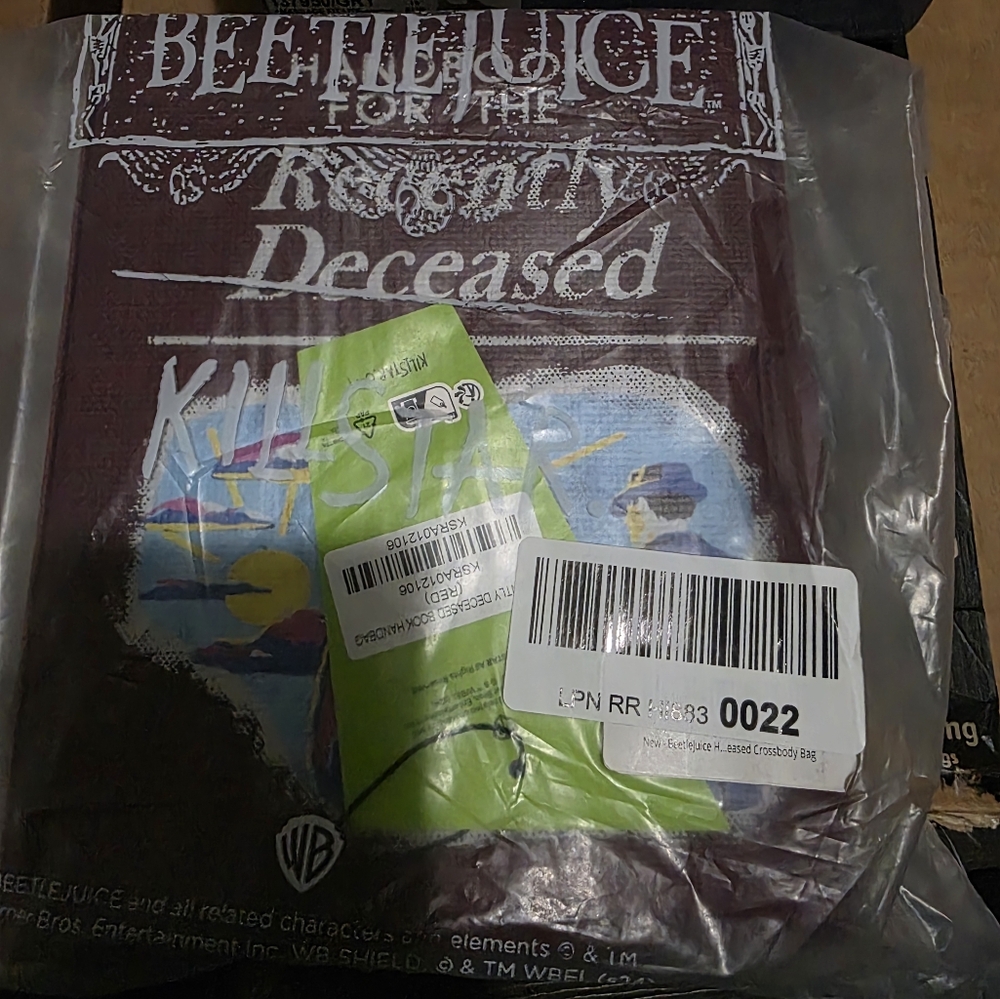 Killstar Beetlejuice Shoulder Bag - Black and White